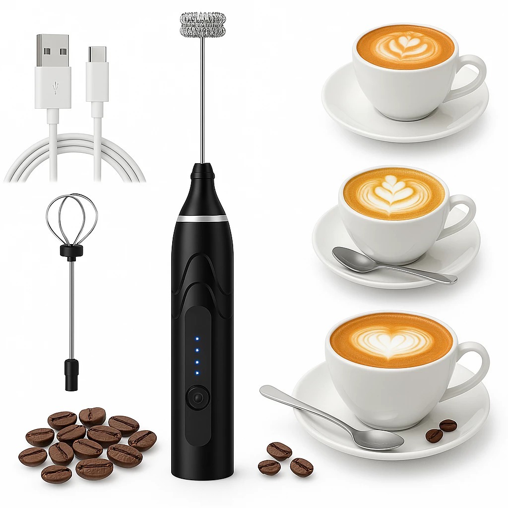 Mini Mixer Portátil Misturador de Bebidas Batedor Espumador Leite USB Recarregável Cozinha Cafe Ovo  DDJBQ