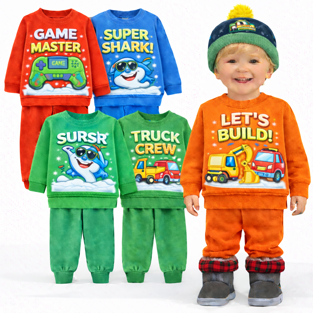 Kit Sortido 2 ou 6 Peças Conjunto Moletom Infantil Menino Inverno Masculino Bebê Infantil Manga Longa Pronta Entrega