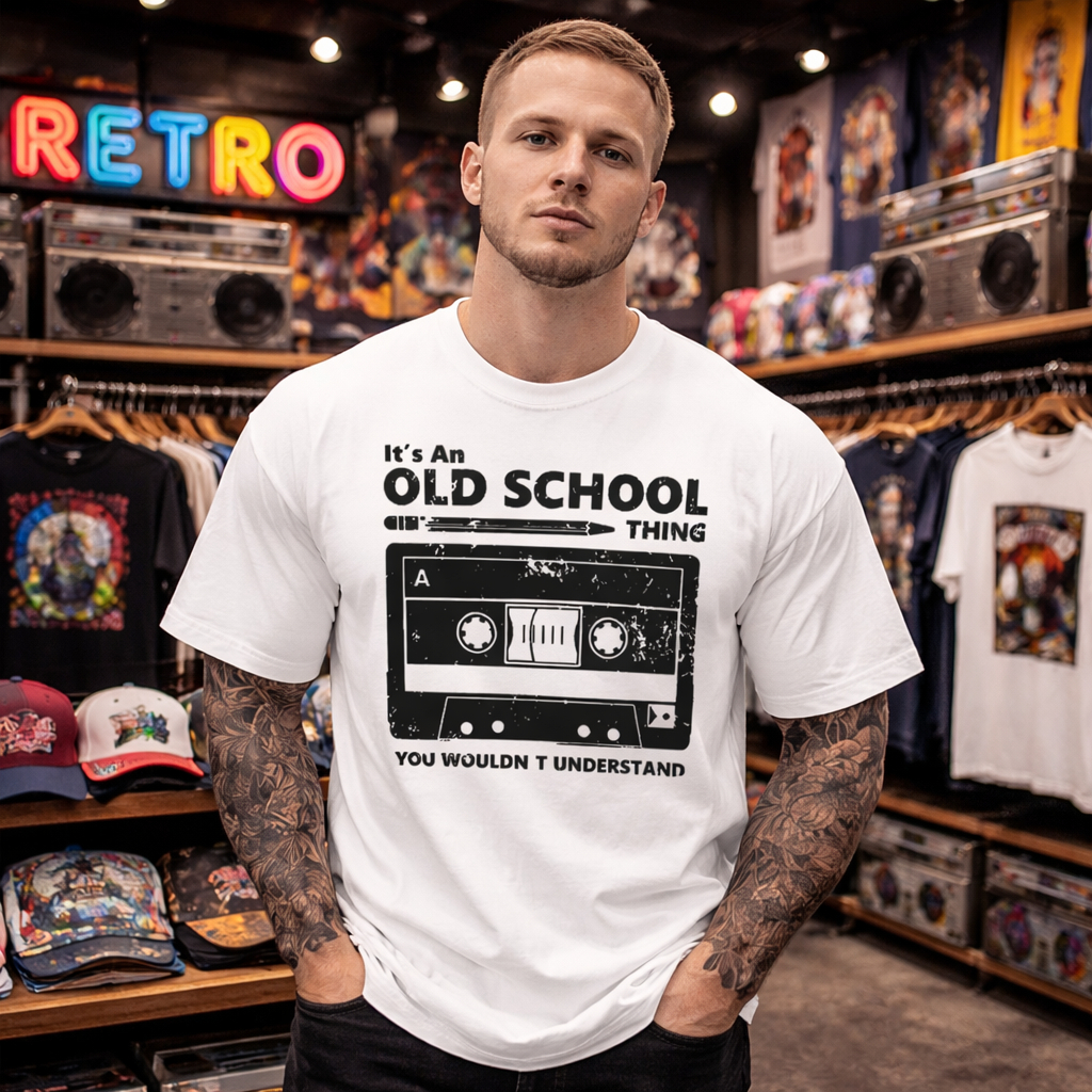 Camiseta Masculina Algodão Estilo Camisa Casual moderna Estampa Retrô Vária Cores Lançamento