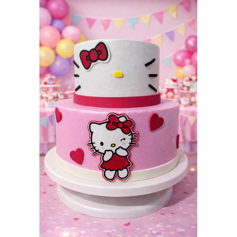 Bolo Fake Hello Kitty Decorativo EVA 2 andares em Oferta na Shopee