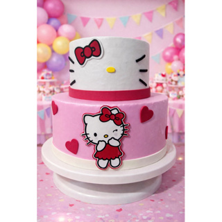 Bolo Fake Hello Kitty Decorativo EVA 2 andares em Oferta na Shopee