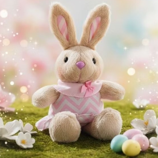 Coelhinha Juliete Mini de Pelúcia 20cm / Coelha  Fofa e Delicada | Presente de Páscoa