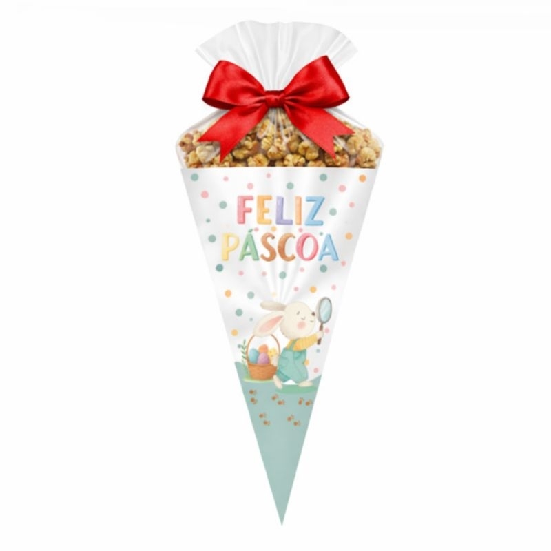 50 Cone Transparente 18x30cm | Embalagem para Doces, Pipoca e Chocolate