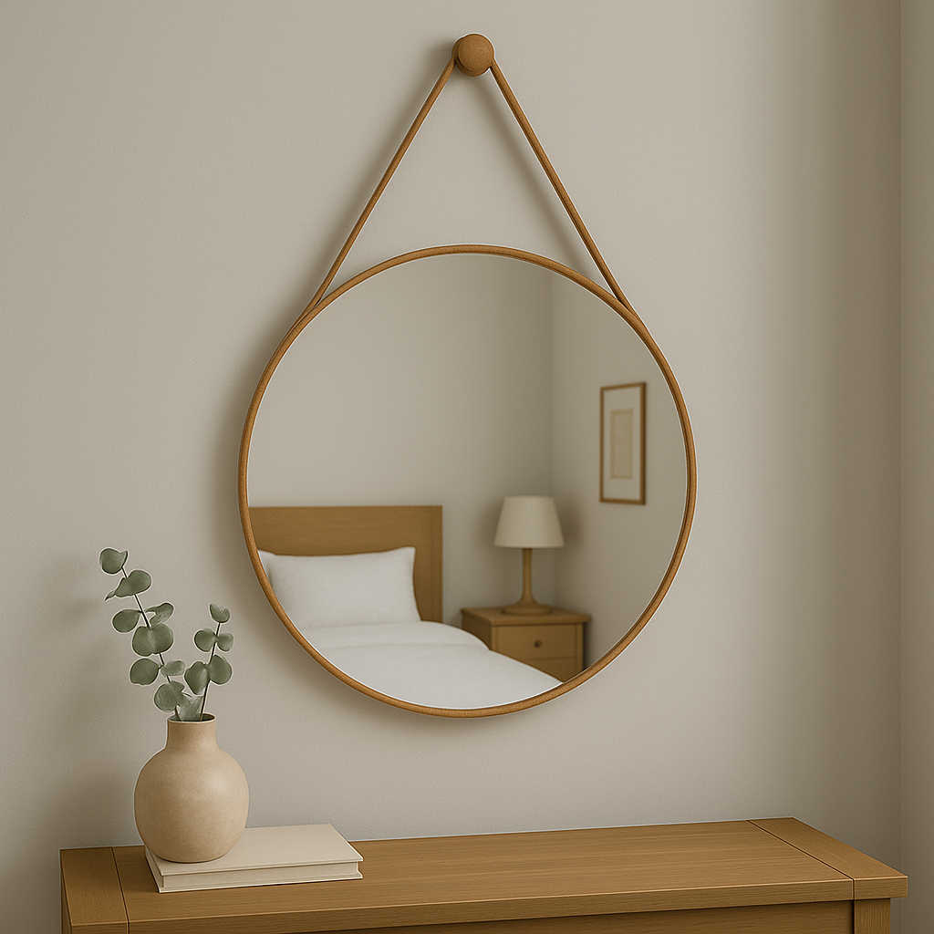 Espelho Redondo Adnet Decorativo Suspenso de Parede 25cm + Pino em Oferta na Shopee