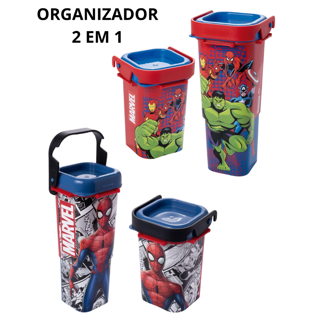 Organizador Estojo De Lápis Canetinha Infantil Estojo Homem Aranha Marvel Estojo Retrátil Novidade Plasútil