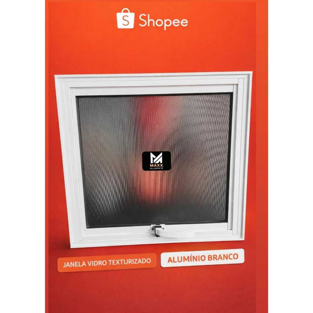 Janela para Banheiro 50x50 Alumínio Branco | Vitro Max Ar | Ventilação e Privacidade em Oferta na Shopee