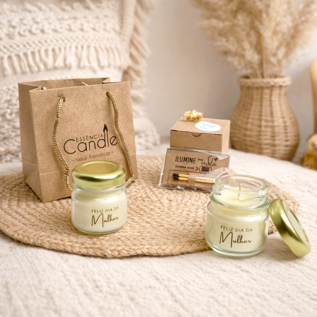 PRONTA PARA PRESENTE- Mini Vela Aromática perfumada - DIA DA MULHER, lembrancinha luxo decorativa em Oferta na Shopee