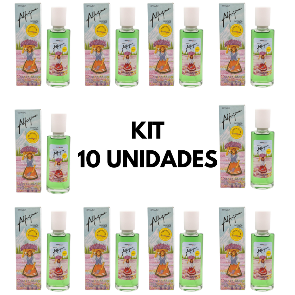 Kit Colonia Seiva de Alfazema 118ml Tradiconal Lavanda Suave