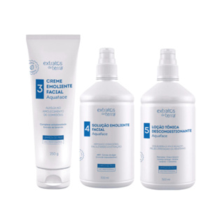 Kit Limpeza De Pele Emoliente Creme Solução Tonica Extratos - Creme Emoliente + Solução Emoliente + Loção Tonica em Oferta na Shopee
