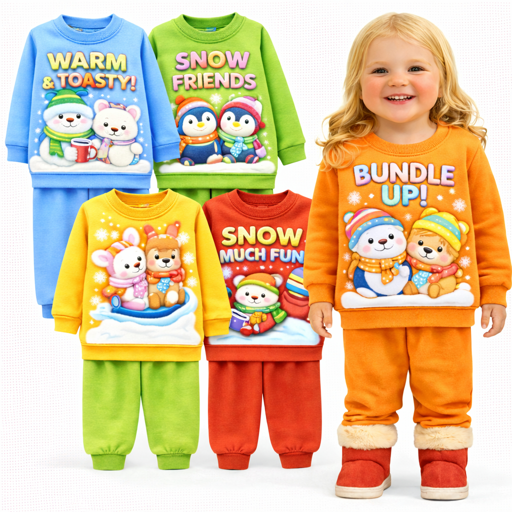 Kit Sortido 2 ou 6 Peças Conjunto Moletom Infantil Menina Inverno Feminino Bebê Infantil Manga Longa Pronta Entrega