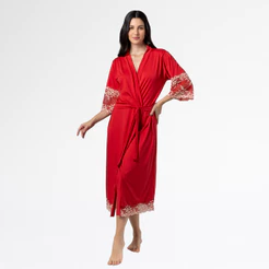 Robe Longo Bicolor Feminino Luxo Elegância Conforto e Sofisticação para Noite e Momentos Especiais