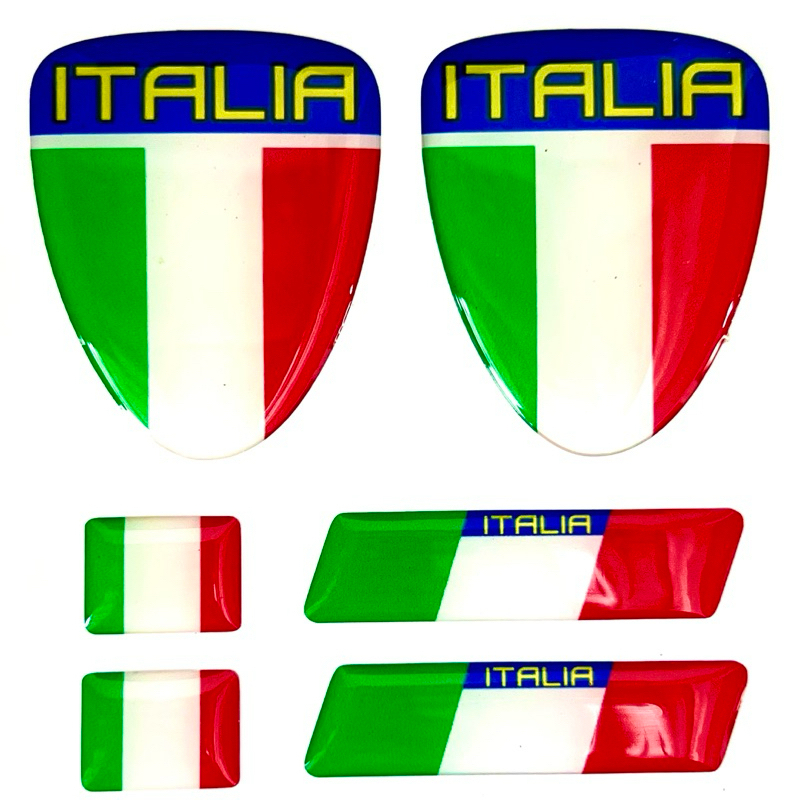 Kit e Adesivos Emblemas 3D Escudo Itália Resinado Alto Relevo Carro Moto FE84FES48EF48ESF4