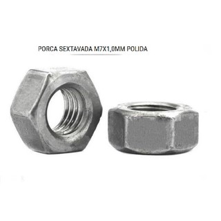 30 Porca Sextavada M7x1,0mm Polida