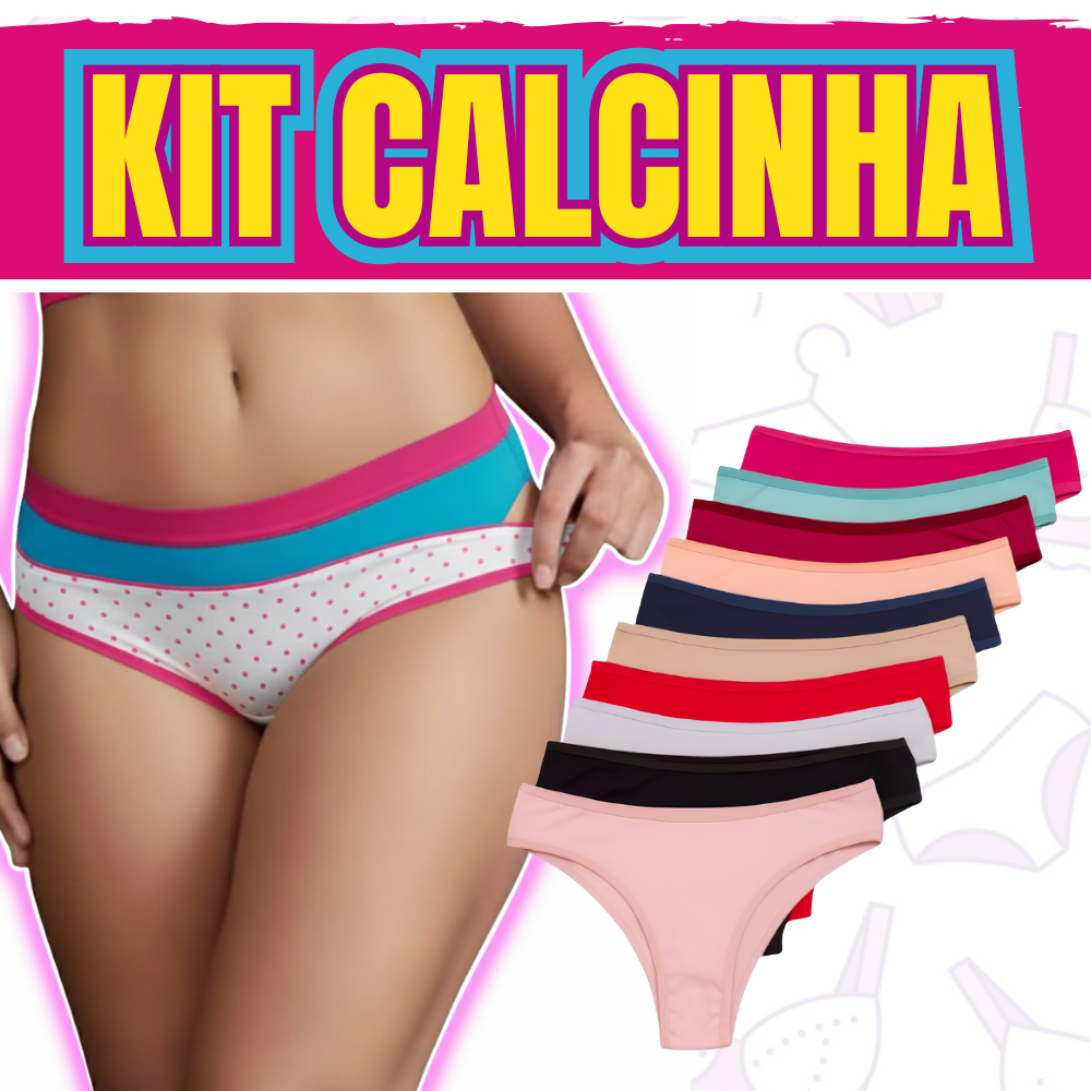 Kit Calcinha Tanga Conforto Calsinha Feminina em Oferta na Shopee