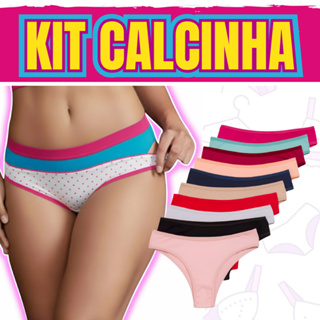 Kit Calcinha Tanga Conforto Calsinha Feminina em Oferta na Shopee