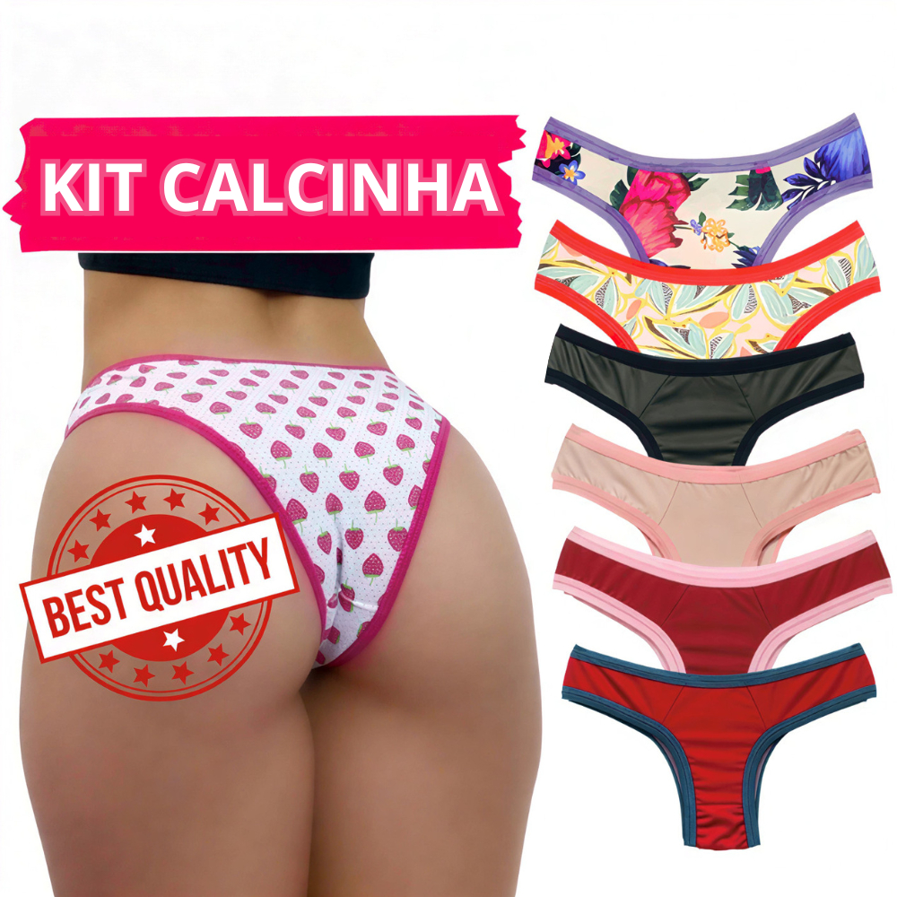 kit calcinha suplex/microfibra calsinha tanga em Oferta na Shopee