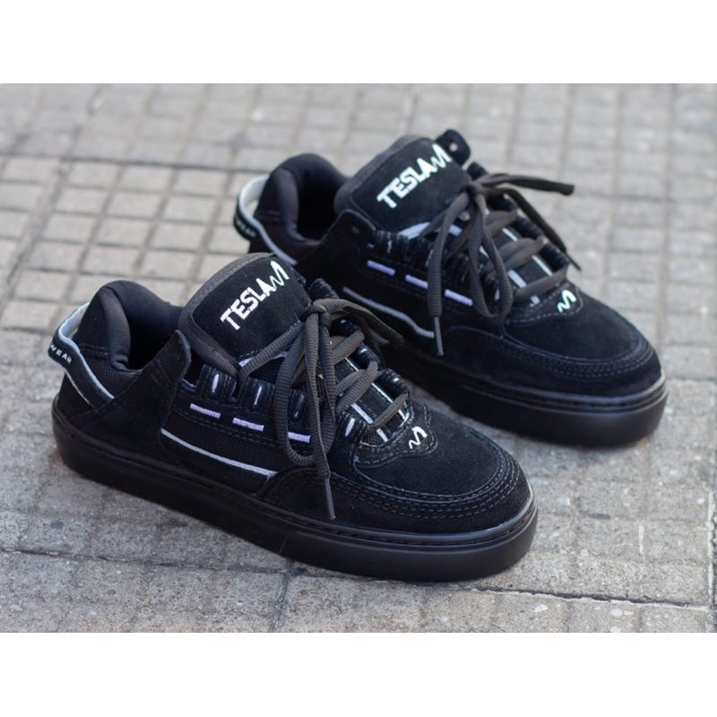 Tênis Casual Black Tesla Unissex Leve em Oferta na Shopee