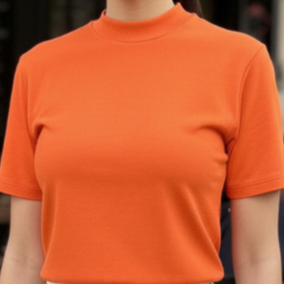 CAMISETA FEMININA VERÃO BLUSINHA DE GOLA ALTA BLUSA T-SHIRT ALGODÃO CONFORTÁVEL VERSÁTIL PLUS SIZE BÁSICA em Oferta na Shopee