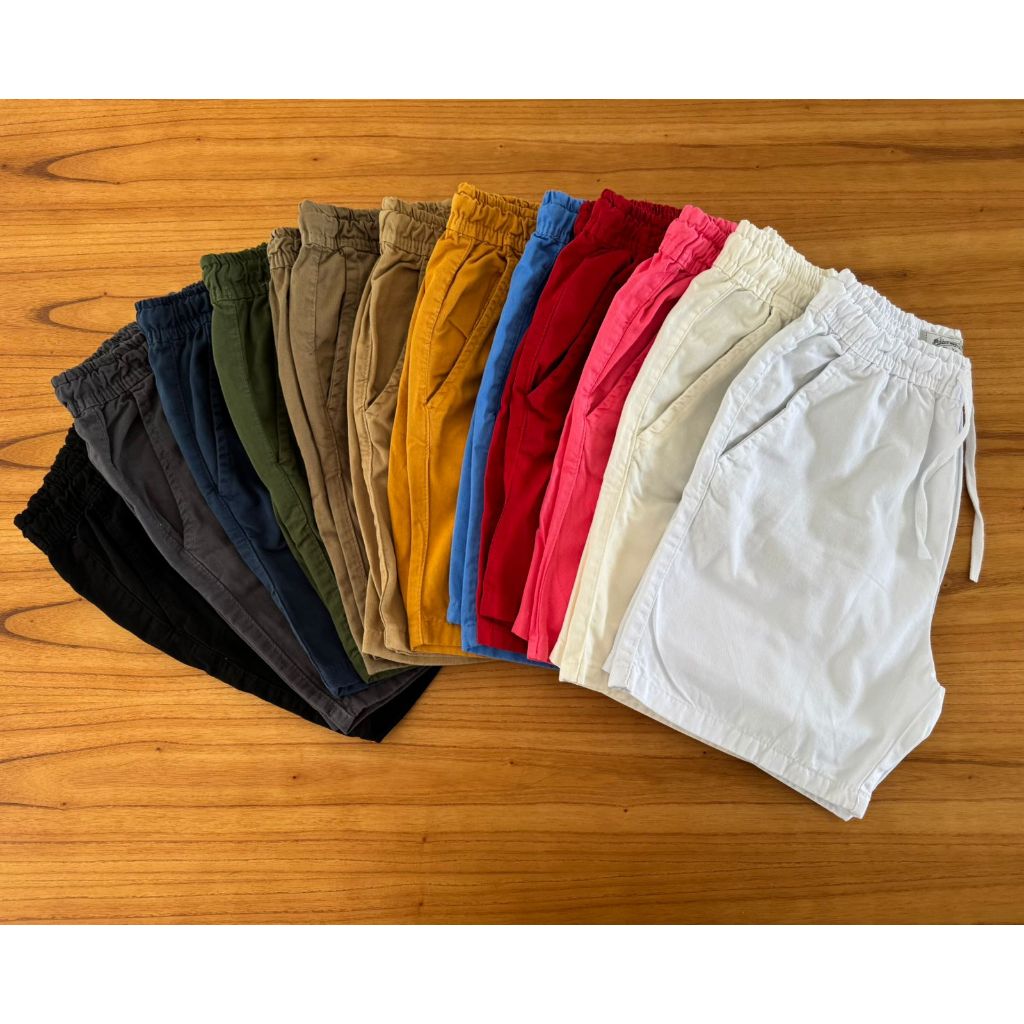 BERMUDA SHORT BÁSICA ELÁSTICO CASUAIS ENVIO IMEDIATO em Oferta na Shopee