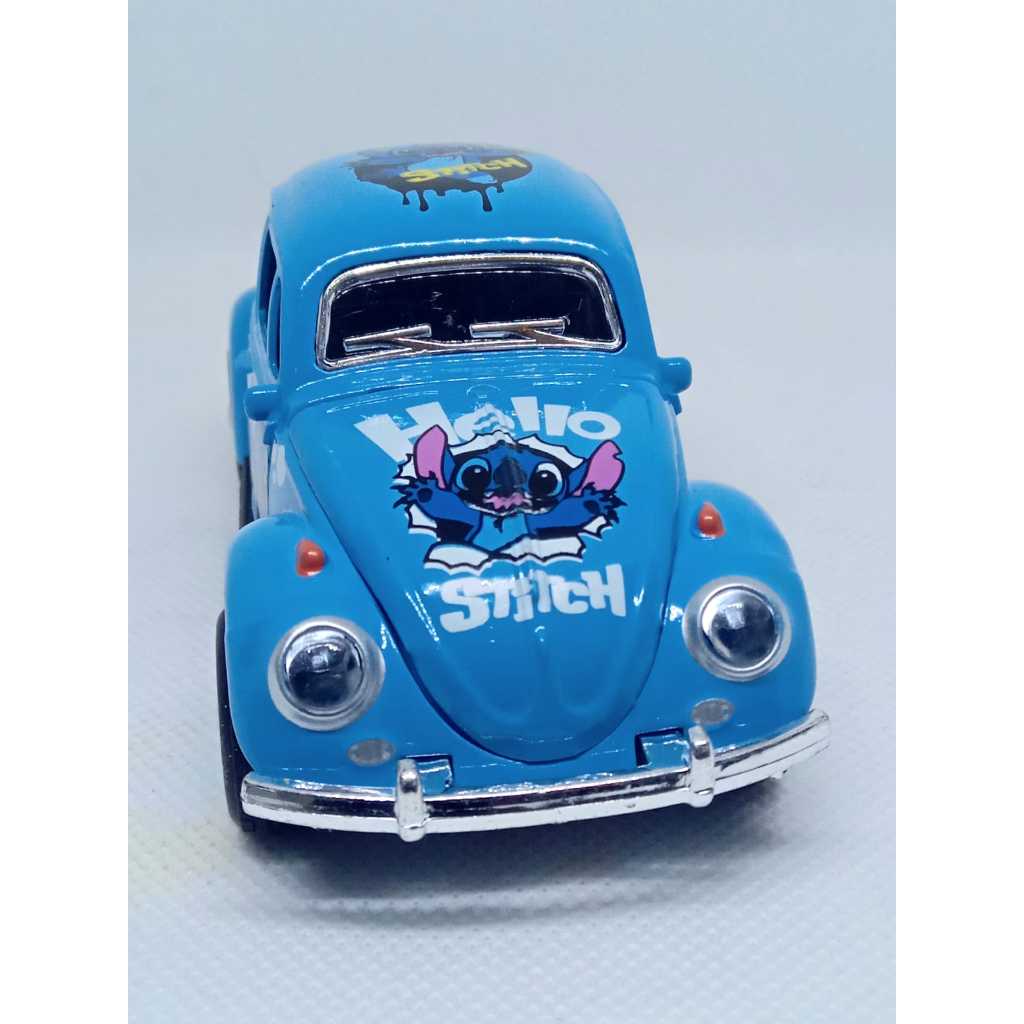 Miniatura Fusca Stitch 1:36 metal Diecast colecionável