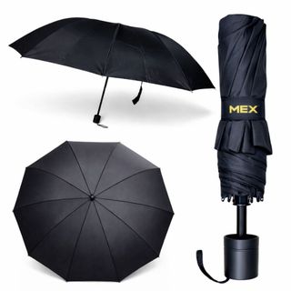 Guarda Chuva Grande Reforçado Contra Vento Sombrinha Unissex Preto com Proteção UV para S…
