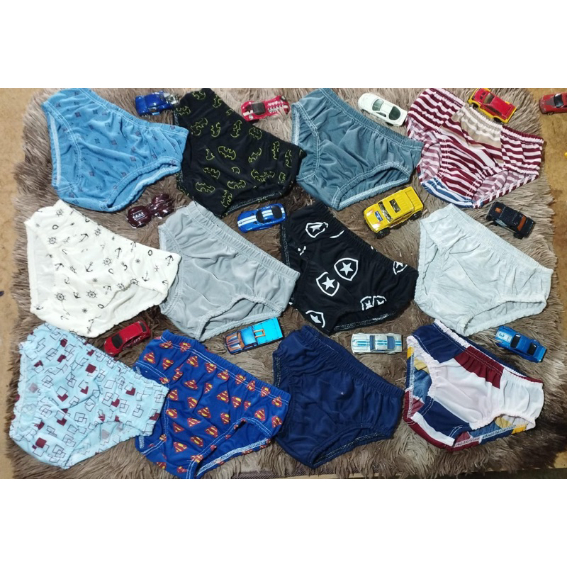 Kit 10 Cuecas Slip Algodão Lisas E Estampadas Crianças E Bebê Desfralde Algodão em Oferta na Shopee
