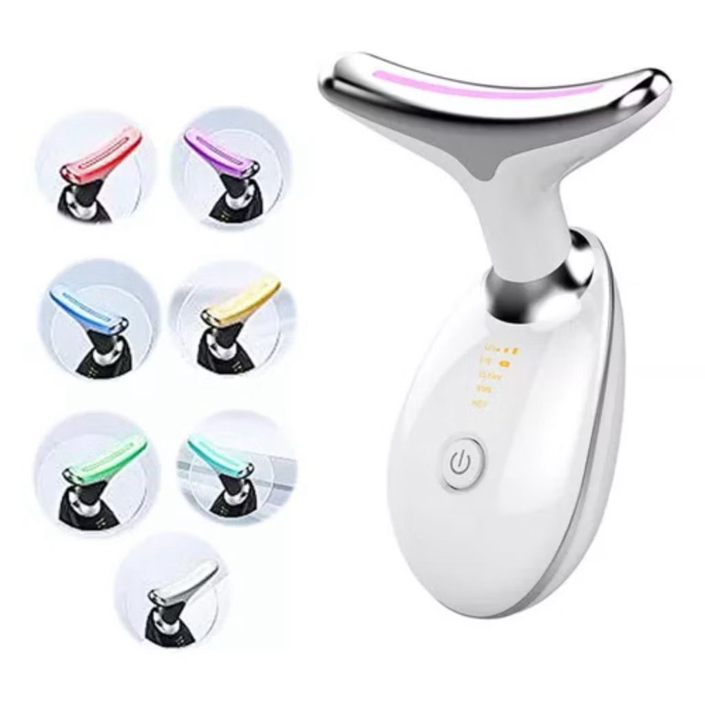 Massageador recarregavel 7 modos para rosto ne pescoço