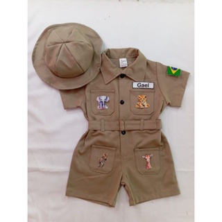 macacão safari realista em Oferta na Shopee