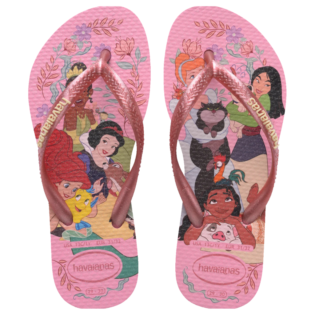 Chinelo Havaianas Infantil  Slim Princesas Menina Original