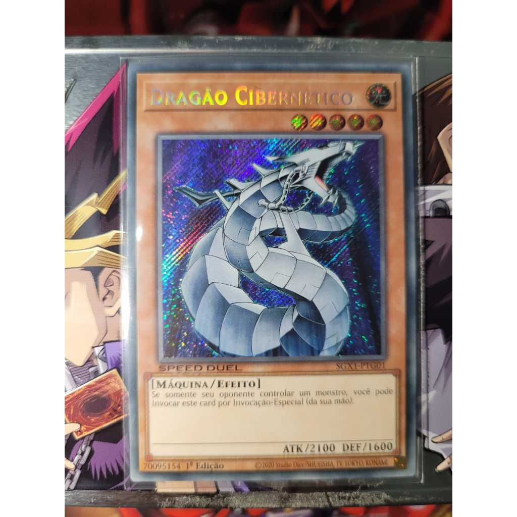 Dragão Cibernético - Cyber Dragon - Raridade SECRETO. Yugioh! Original Konami.