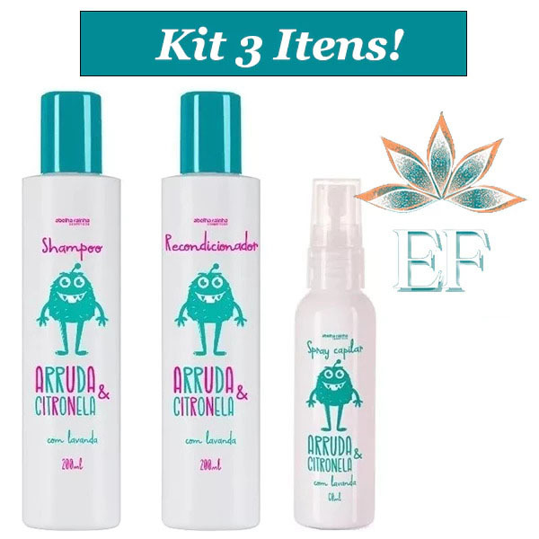 KIT Com 3 Itens Contra PIOLHOS Arruda & Citronela ABELHA RAINHA em Oferta na Shopee