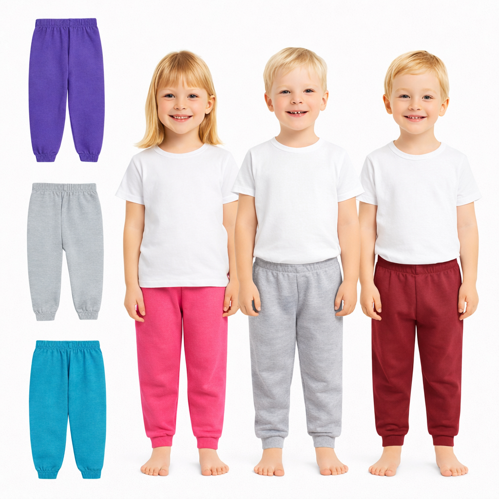Kit 2 Calças de Moletom Infantil Inverno Unissex Calça de Moletom Peluciada Inverno Kit com Calça Sortidos