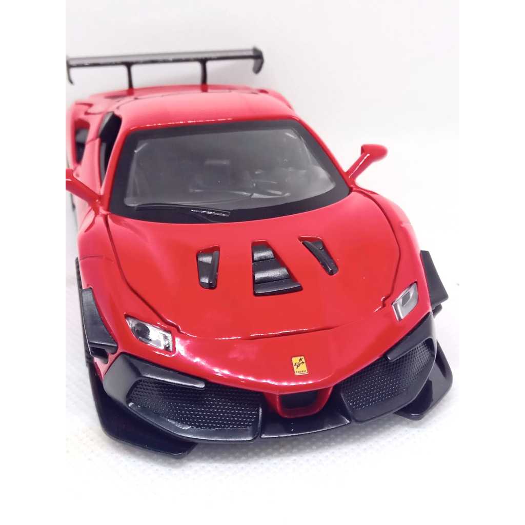 Miniatura Carrinho Metal Escala 1/32 Ferrari 488 Pista Abre As Portas