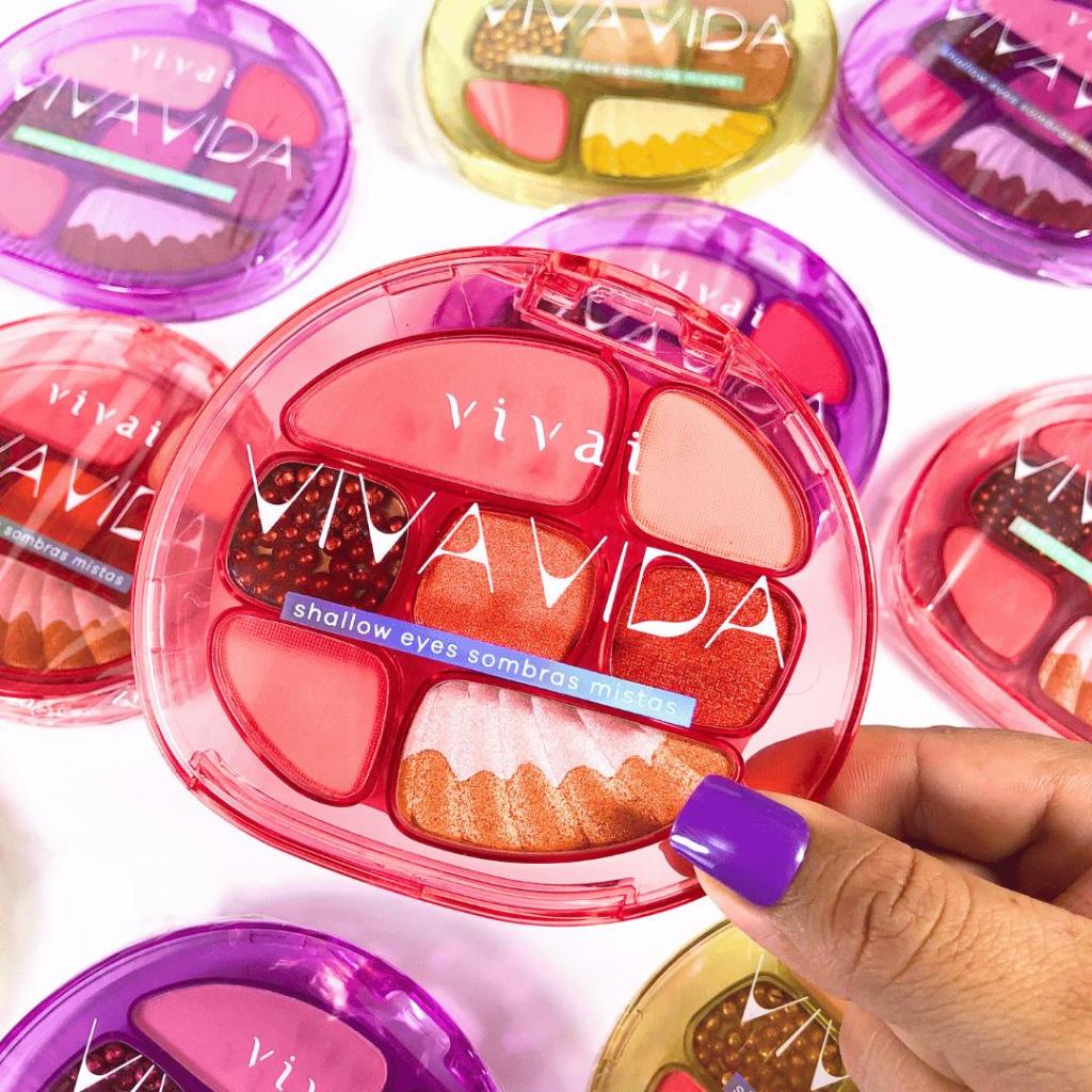 Paleta Estojo de Sombras 7 Cores Mistas Vivai 13g