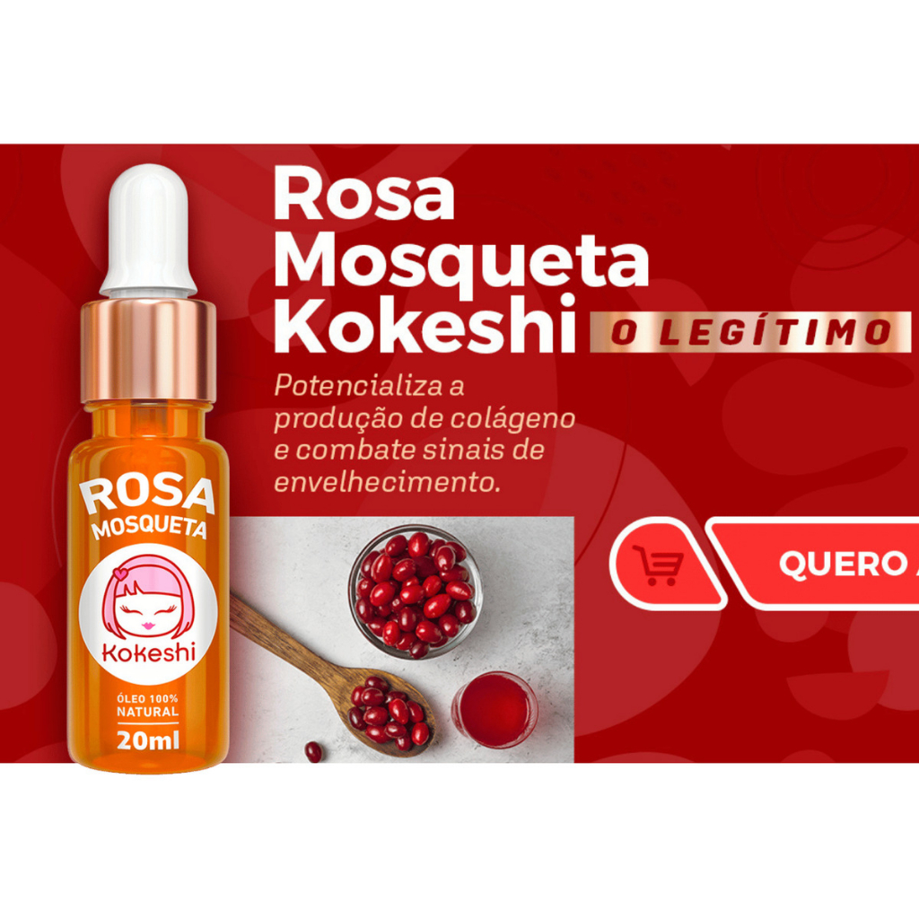 Óleo de Rosa Mosqueta 100% Natural Kokeshi 20ml — imagem 2 de 2