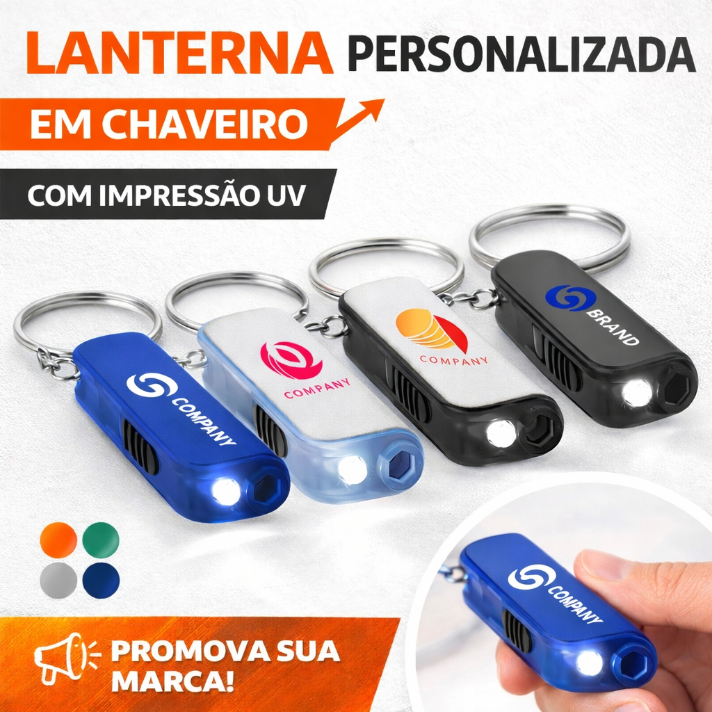 Chaveiro com LED Personalizado Abridor de Garrafa com Ferramenta Gobo varias cores