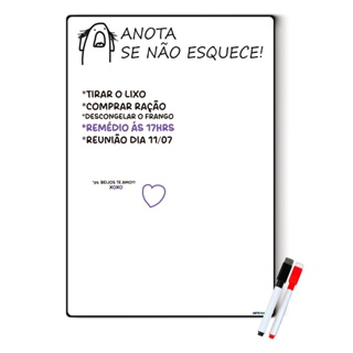 Planner Imã de Geladeira 20x30cm e 30x40cm - 2 Canetas - Planejamento, Anotação e Recados em Oferta na Shopee