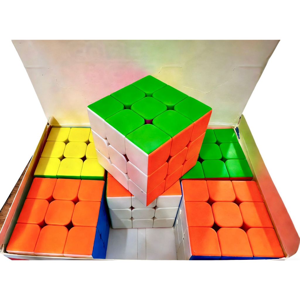 Brinquedo de quebra-cabeça Rubik's Cube de terceira ordem e segunda ordem bloco de cores sólidas 3a ordem suave
