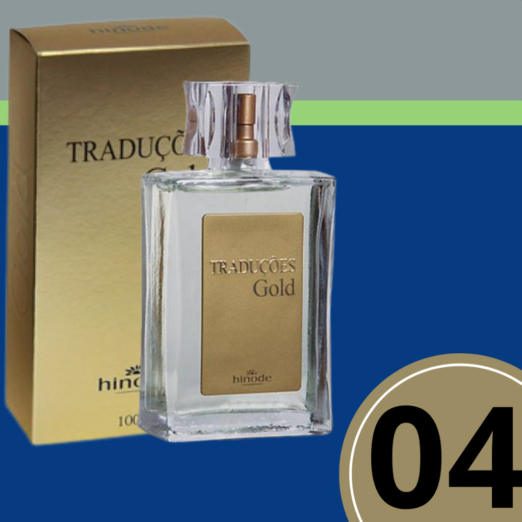 Perfume Masculino Traduções Gold Nº04 Hinode - Dolce & Cabbana - 100ML / 50ml - Amadeirado - Aroma intenso
