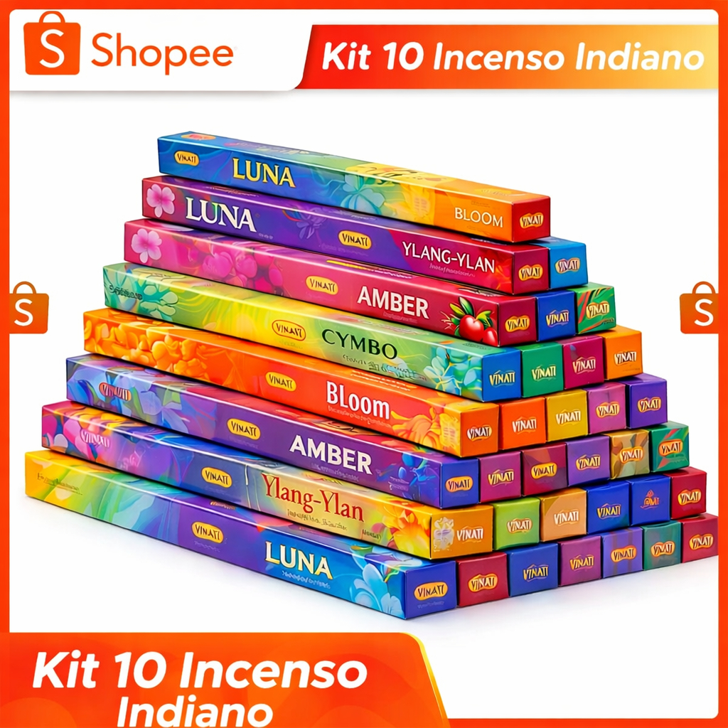 Imagem Kit 10 incenso Indiano Várias Fragrâncias 70 Varetas