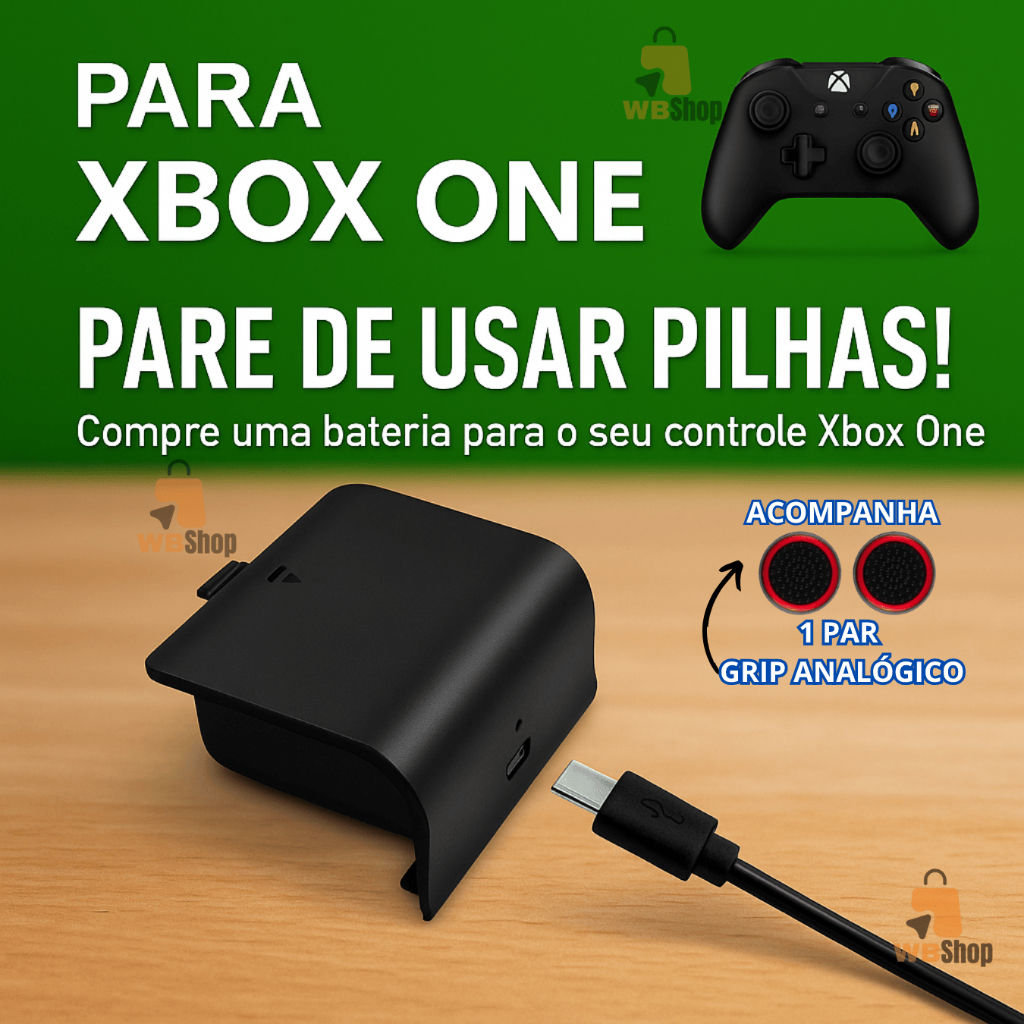Carregador Bateria Para Controle Xbox One S Fat Series S Recarregável
