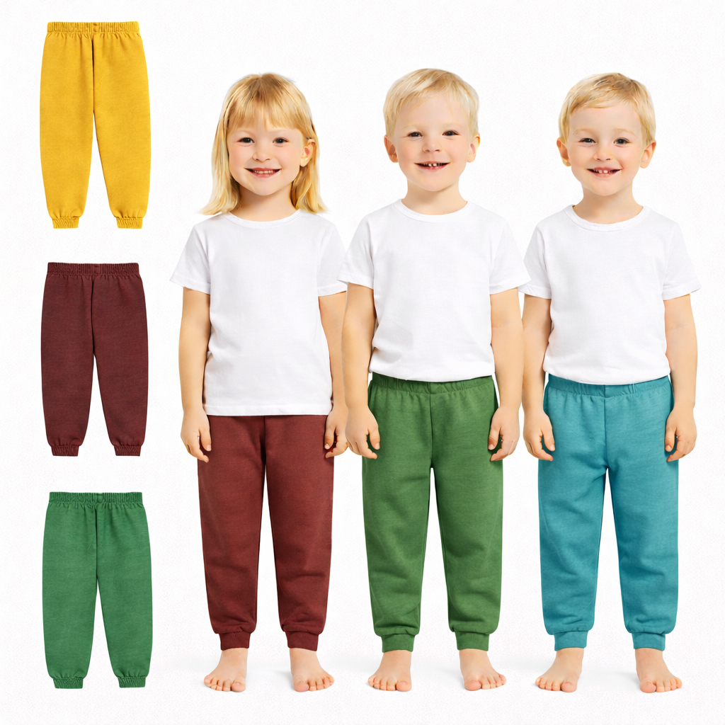 Kit 2 Calças Moletom Infantil Inverno Unissex  Calça Infantil Básica Calça Infantil Inverno Flanelada Peluciada