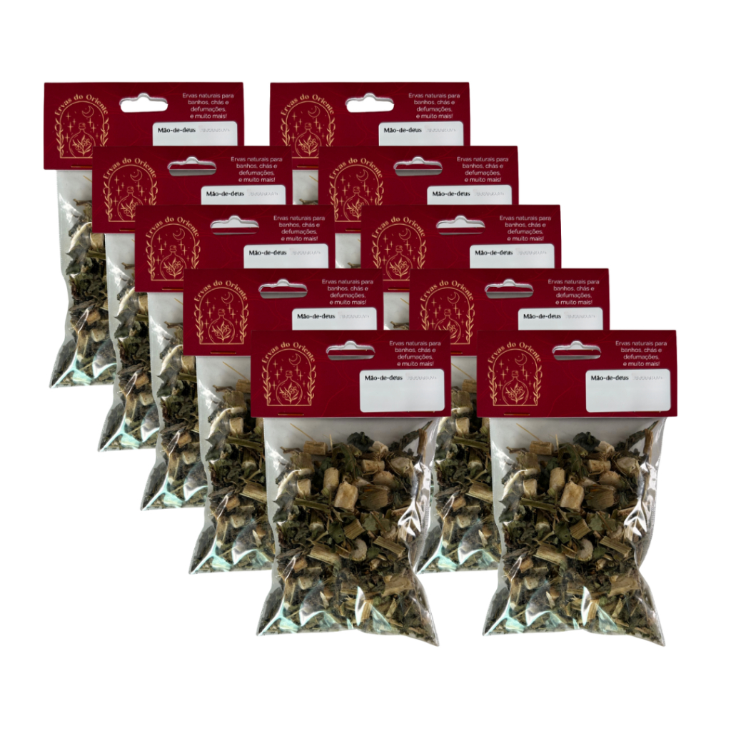 Kit 10 Erva Mão-de-Deus para Chá e Banho de Ervas - Folhas Desidratadas - Margaridão em Oferta na Shopee