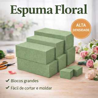 Kit 6 Espumas Floral 23 x 10 x 6,9cm Arranjo de Flores e Plantas Artificiais Jardinagem Decorativa em Oferta na Shopee