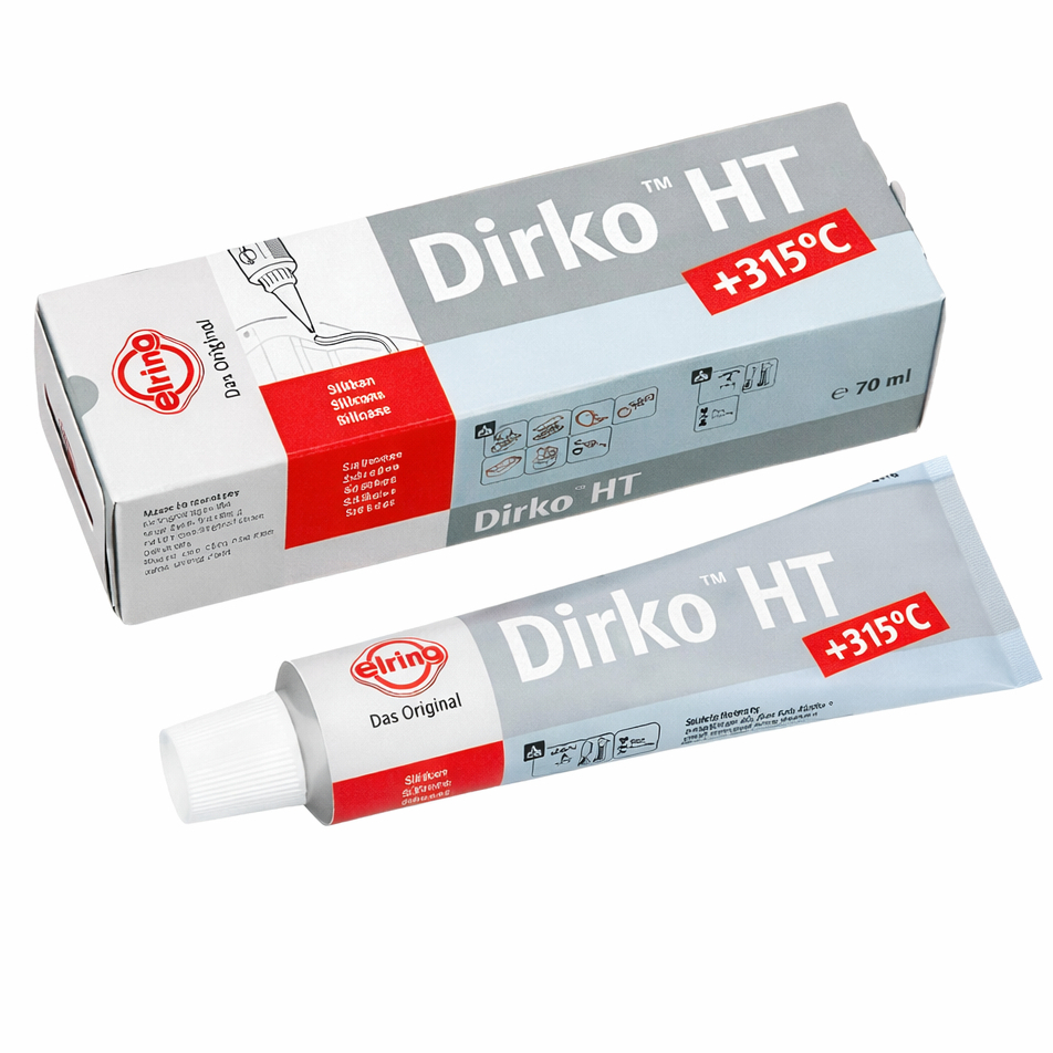 Cola De Motor Silicone Dirko Elring Alta Temperatura Cinza - 70G