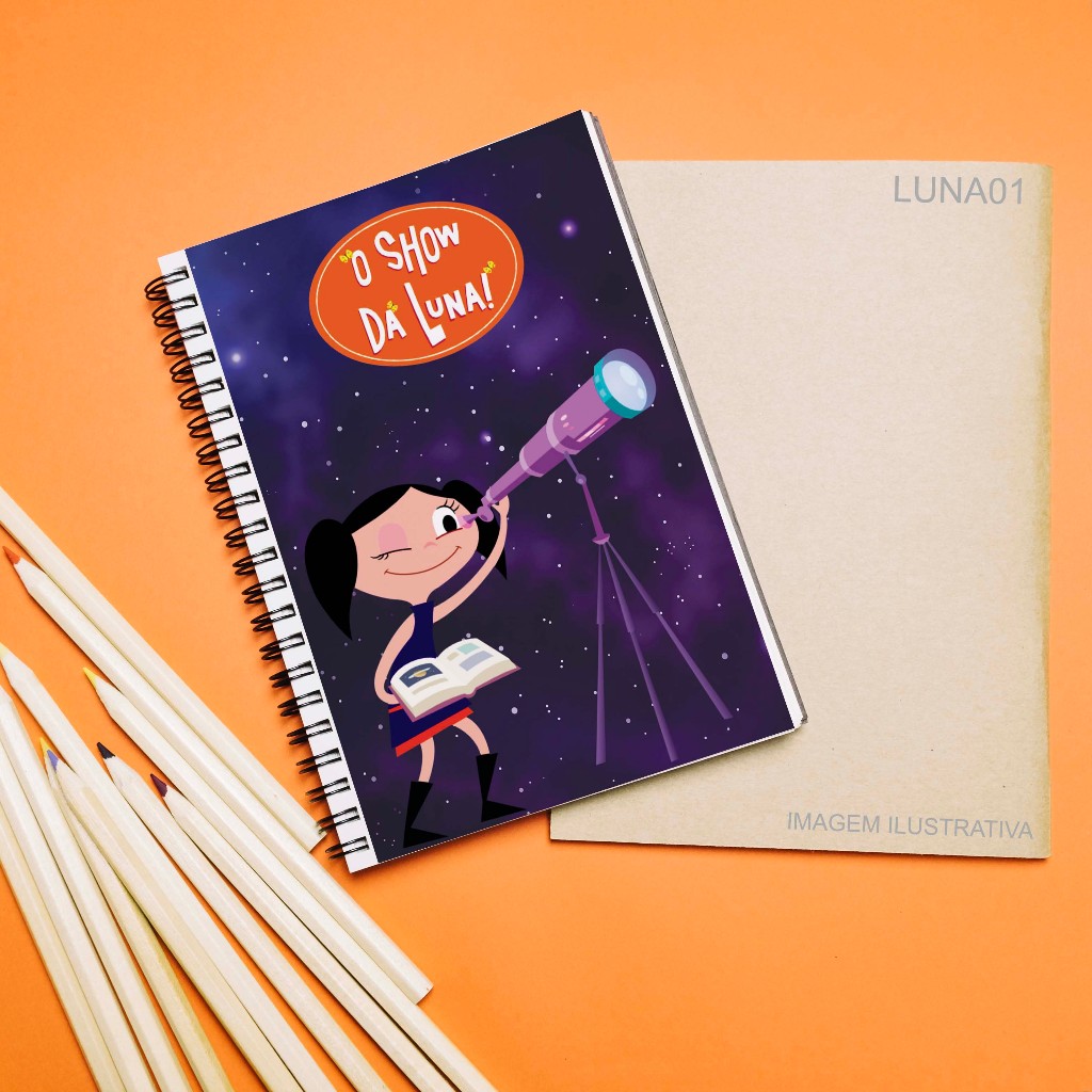 KIT 2 Adesivo para Capa de Caderno Show da Luna (21x30cm) Capa Personalizada