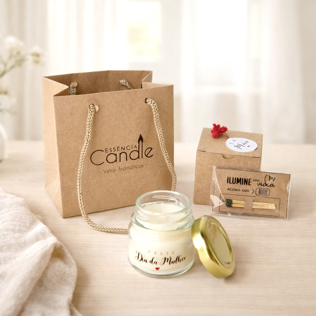 Dia da Mulher - Mini Vela Aromática Perfumada- Pronta para Presente - Lembrancinhas