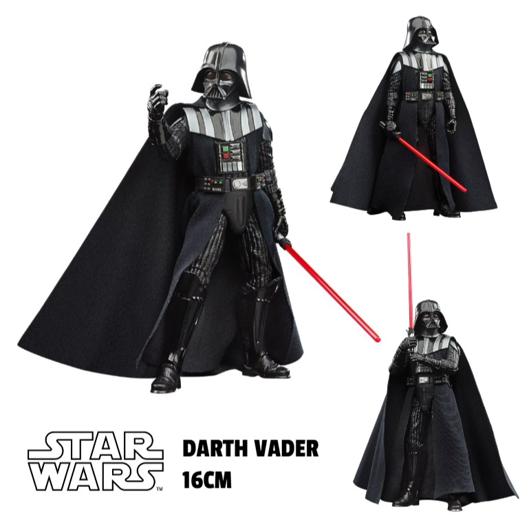 Darth Vader 16CM com capa e sabre / Obi Wan / Snow Trooper / Kestis - ALTA QUALIDADE - Boneco Figura de Ação - Star Wars