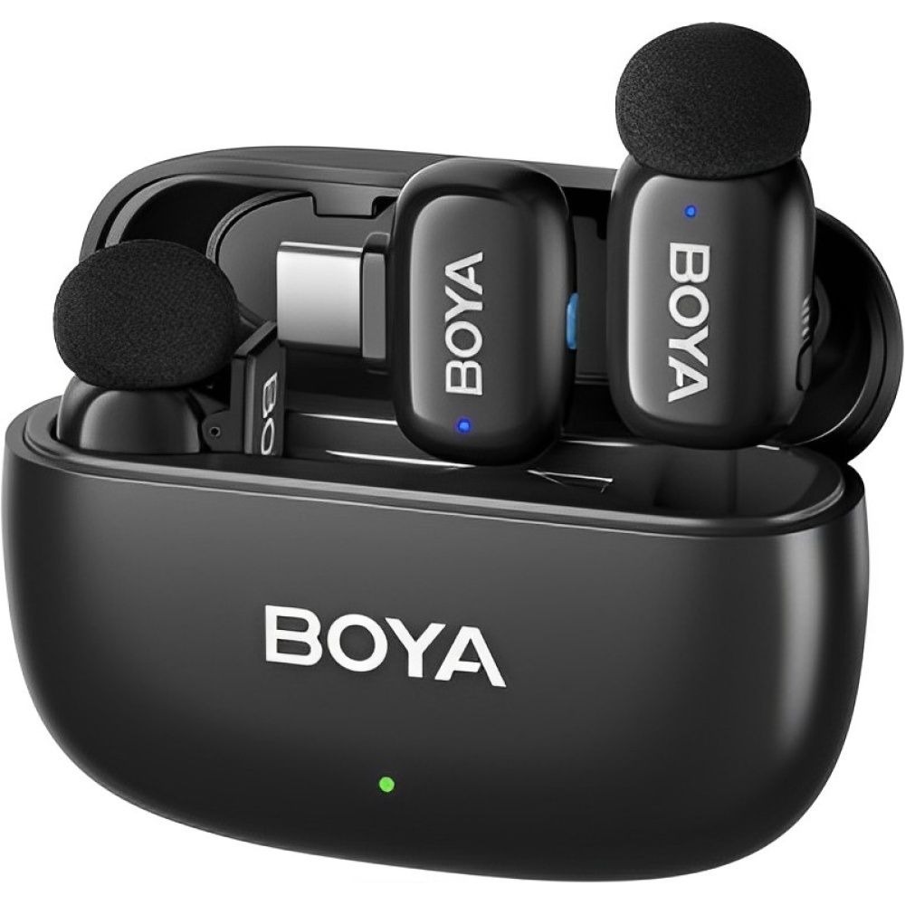 Microfone Sem Fio Boya Boya Mini-14 Usb C Lapela Preto