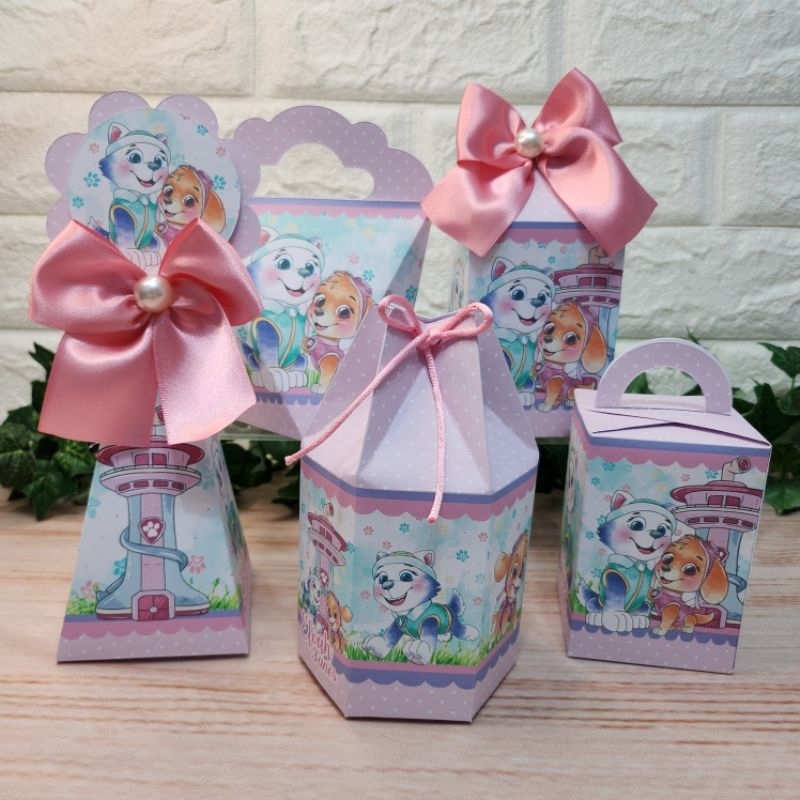Patrulha Canina Rosa Kit Personalizado Kit Festa Lembrancinha l Aniversario l Caixinhas Personalizadas l Festa Infantil